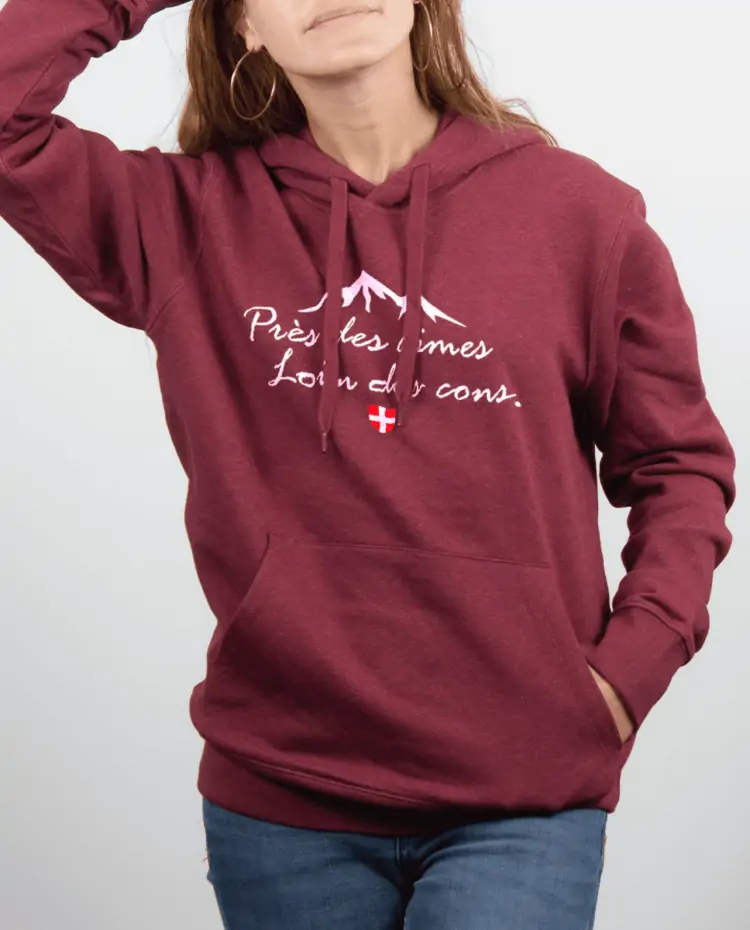 Sweat Femme Bordeau pres des cimes