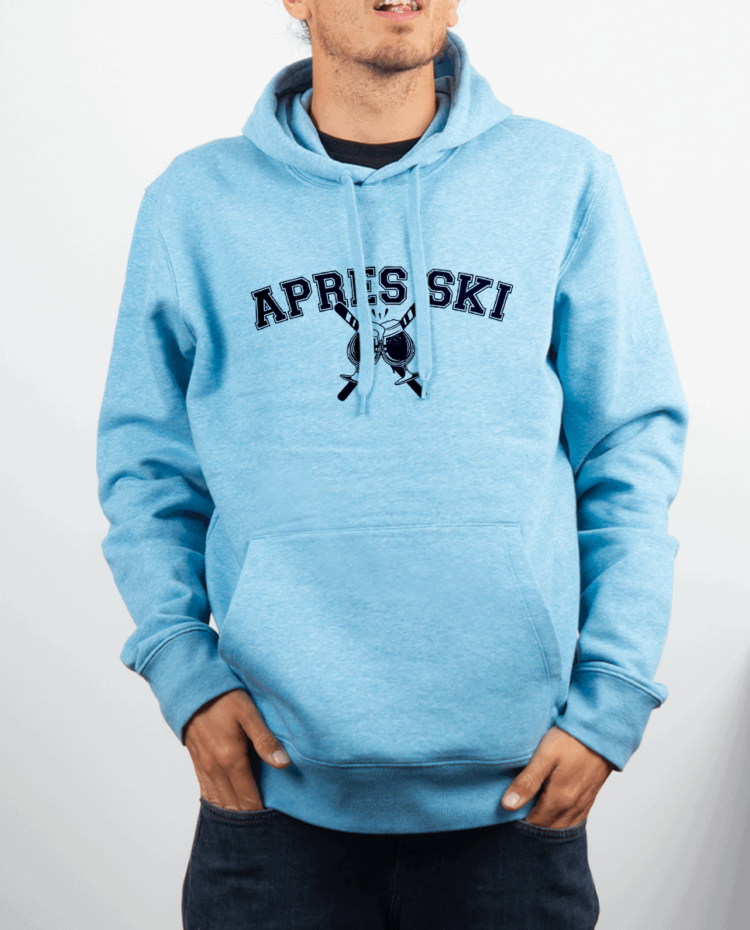 Sweat Homme Bleu ciel APRES SKI BIERE