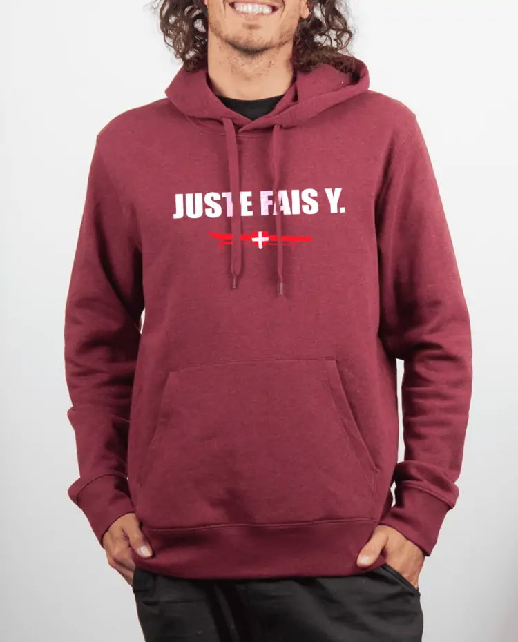 Sweat Homme Bordeau Juste fais y