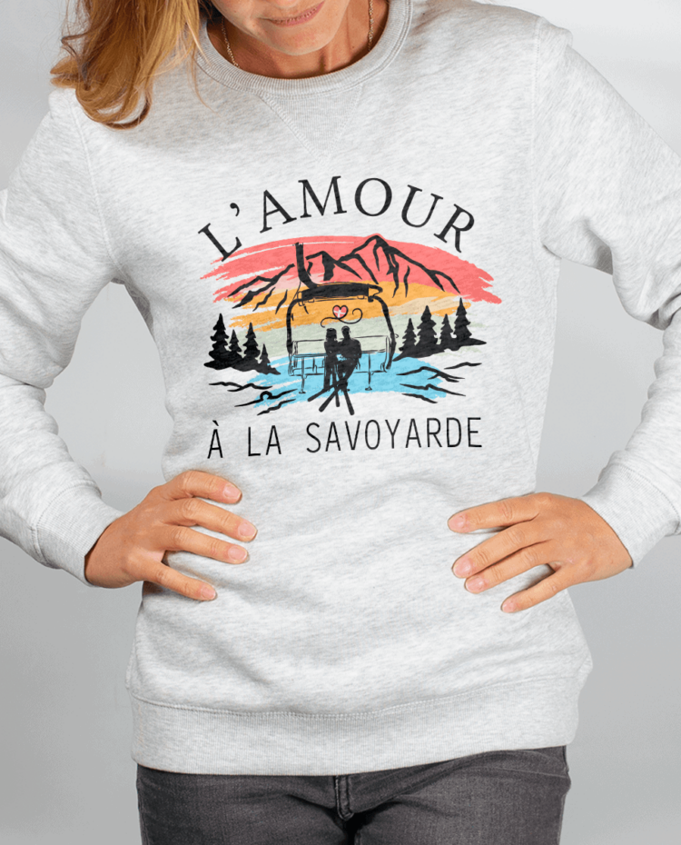 Pull Femme Blanc Lamour a la savoyarde 1