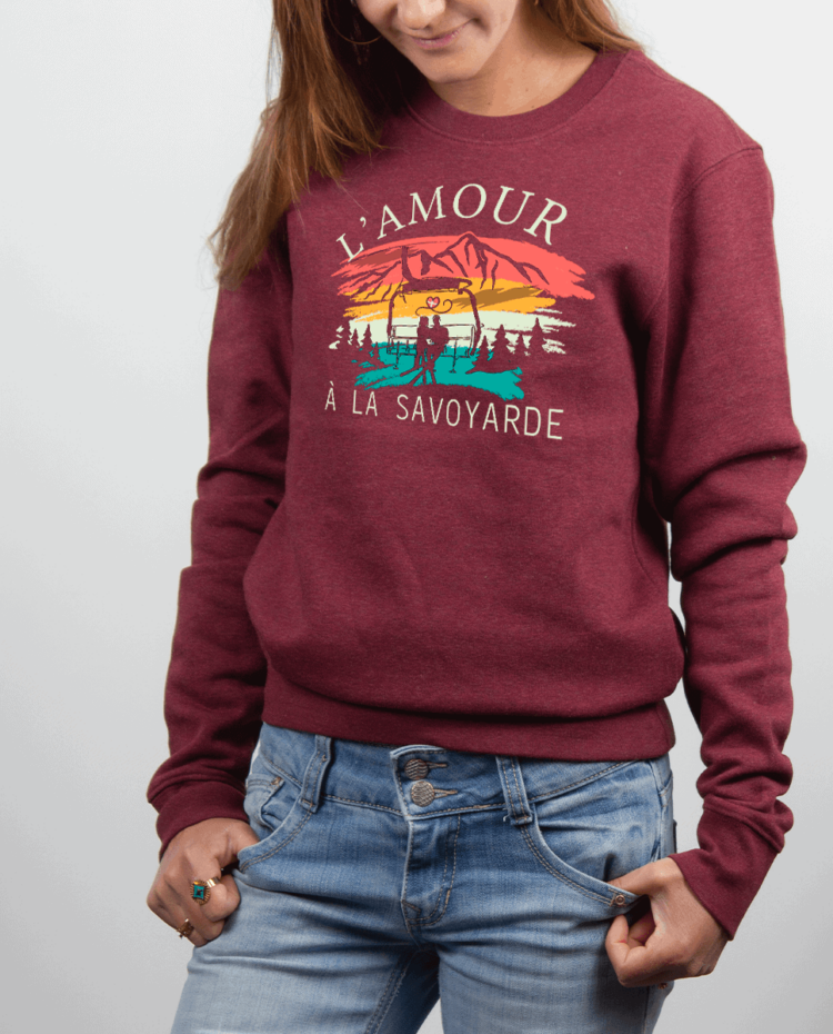 Pull Femme Bordeau Lamour a la savoyarde 1