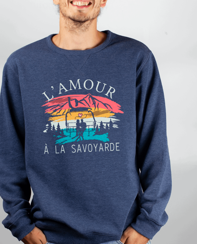 Pull Homme Bleu jean Lamour a la savoyarde 1