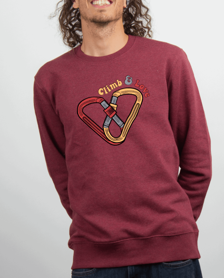 Pull Homme Bordeau escalade Climb and love