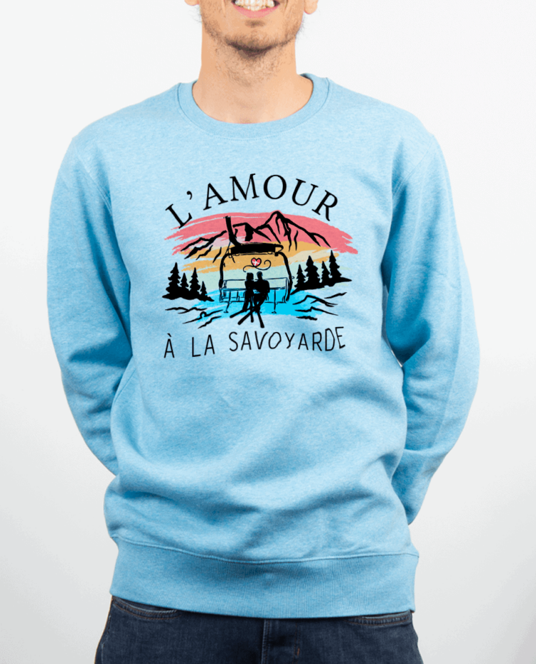 Pull Homme bleu ciel Lamour a la savoyarde 1