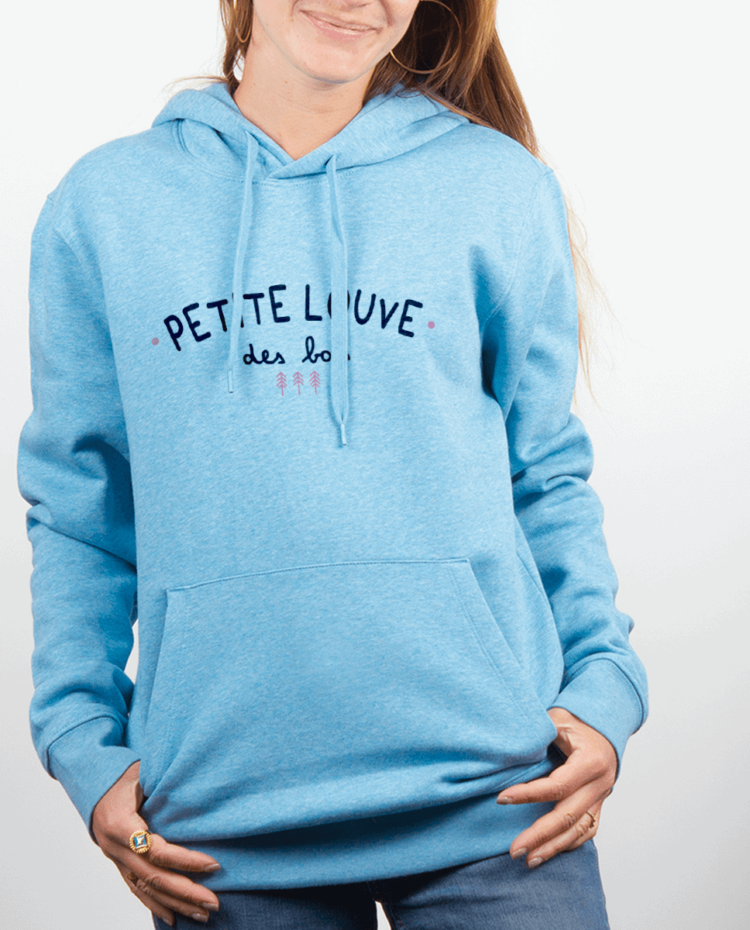 Sweat Femme Bleu Ciel Petite louve des bois