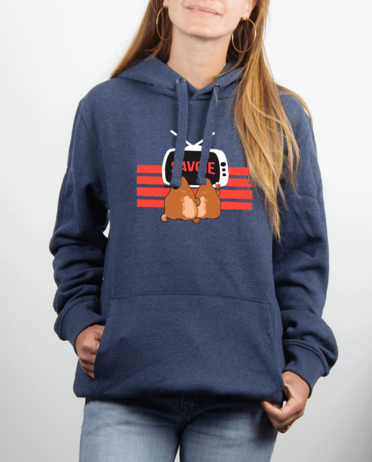 Sweat Femme Bleu Jean Marmotte TV savoie