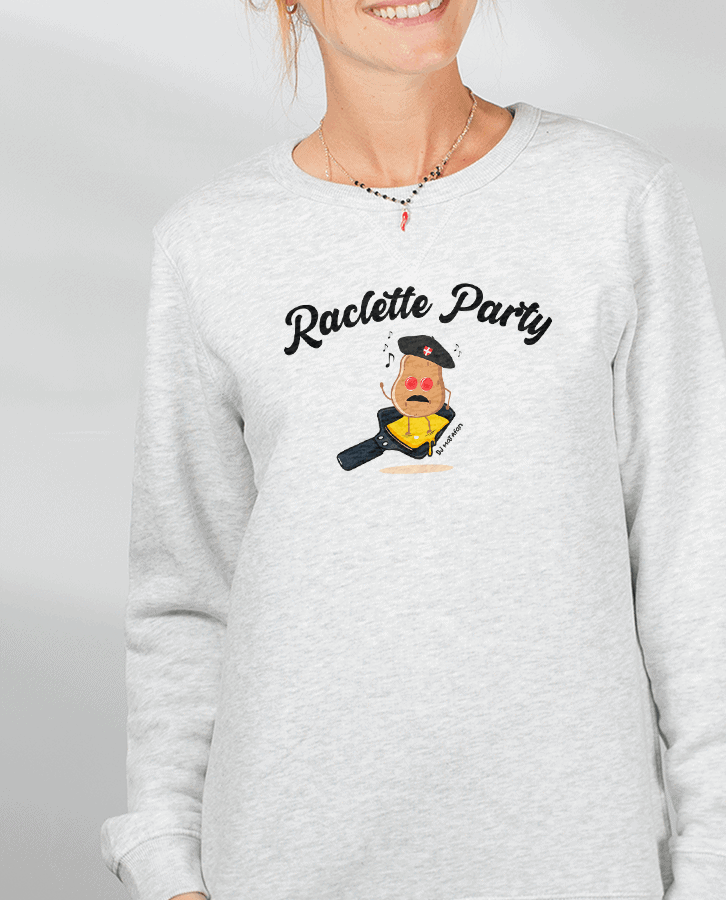 Pull Femme Blanc Raclette Party