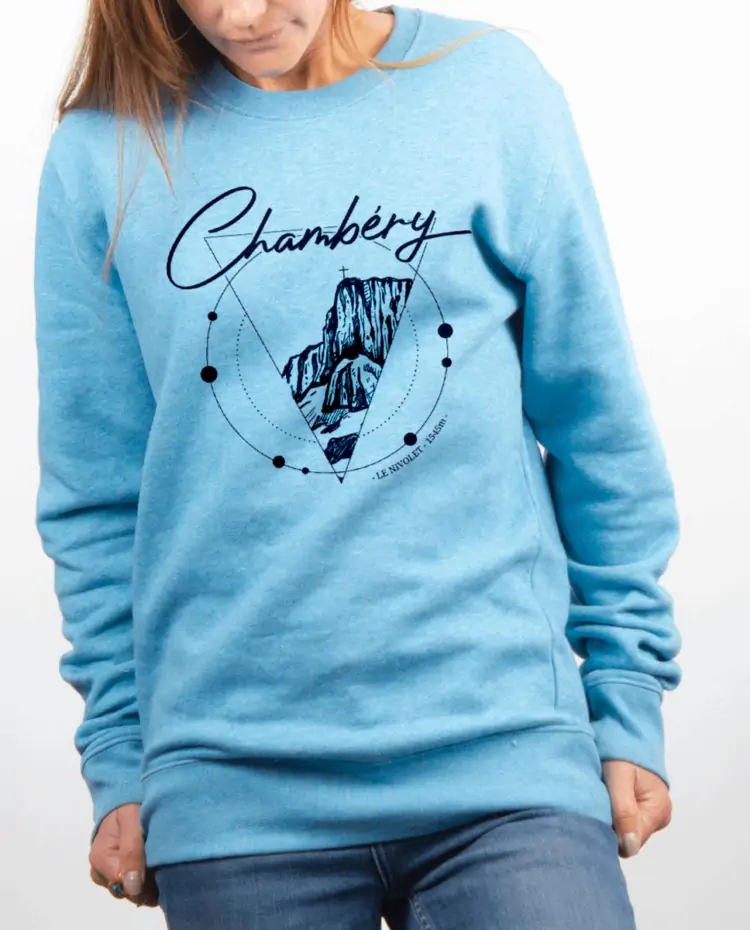 Pull Femme bleu ciel Chambery le nivolet