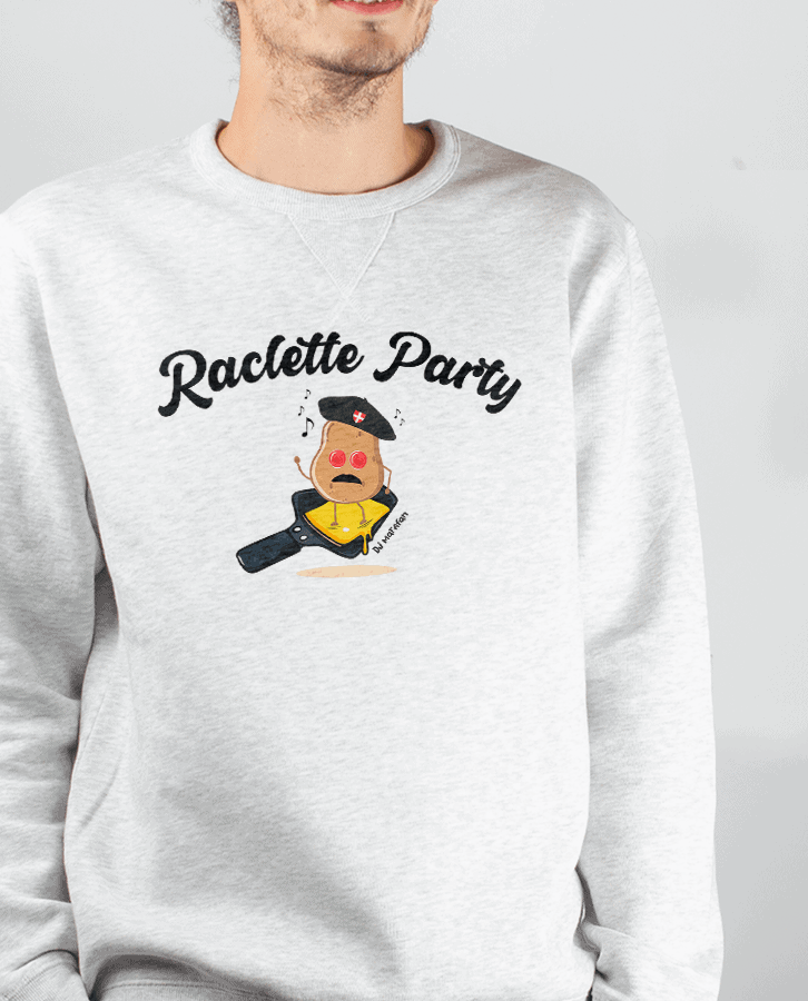 Pull Homme Blanc Raclette Party