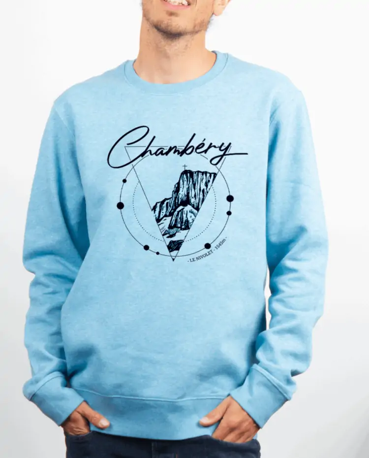 Pull Homme Bleu Ciel Chambery le nivolet