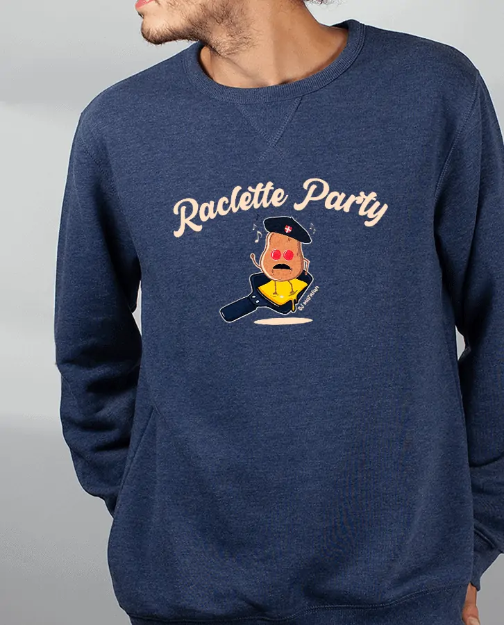 Pull Homme Bleu jean Raclette Party