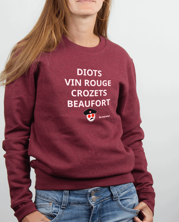 Pull femme Bordeau Dioit vin rouge crozets beaufort 1