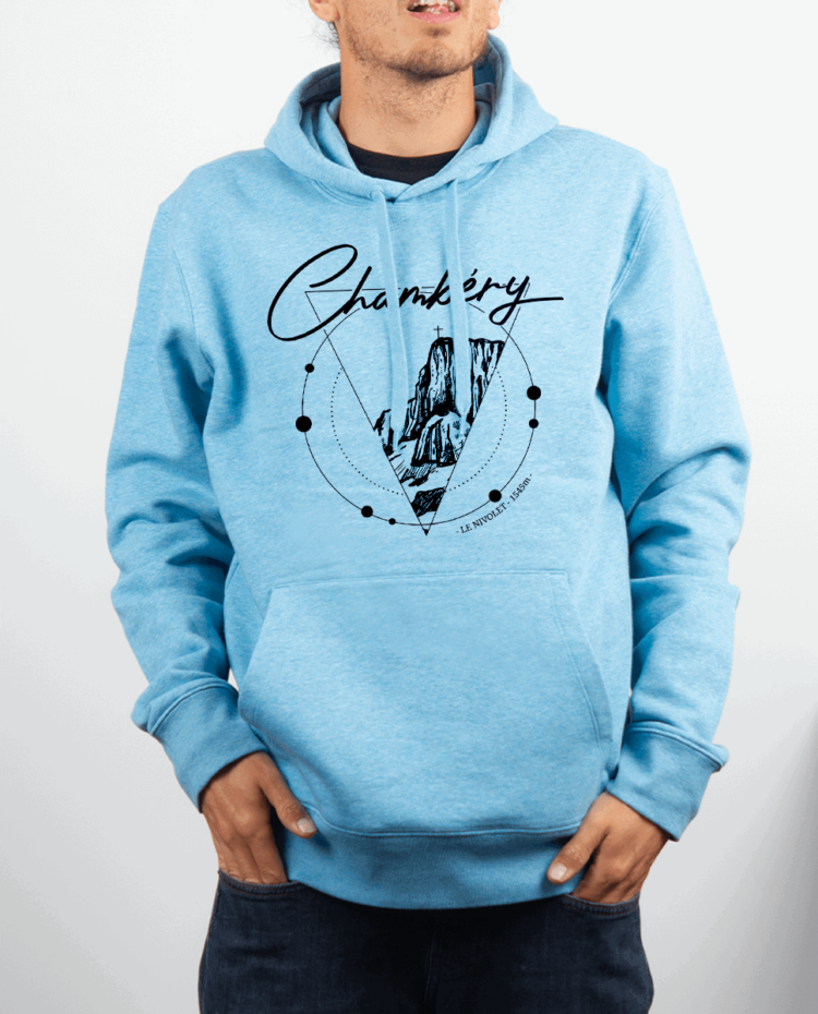 Sweat Homme Bleu ciel Chambery le nivolet