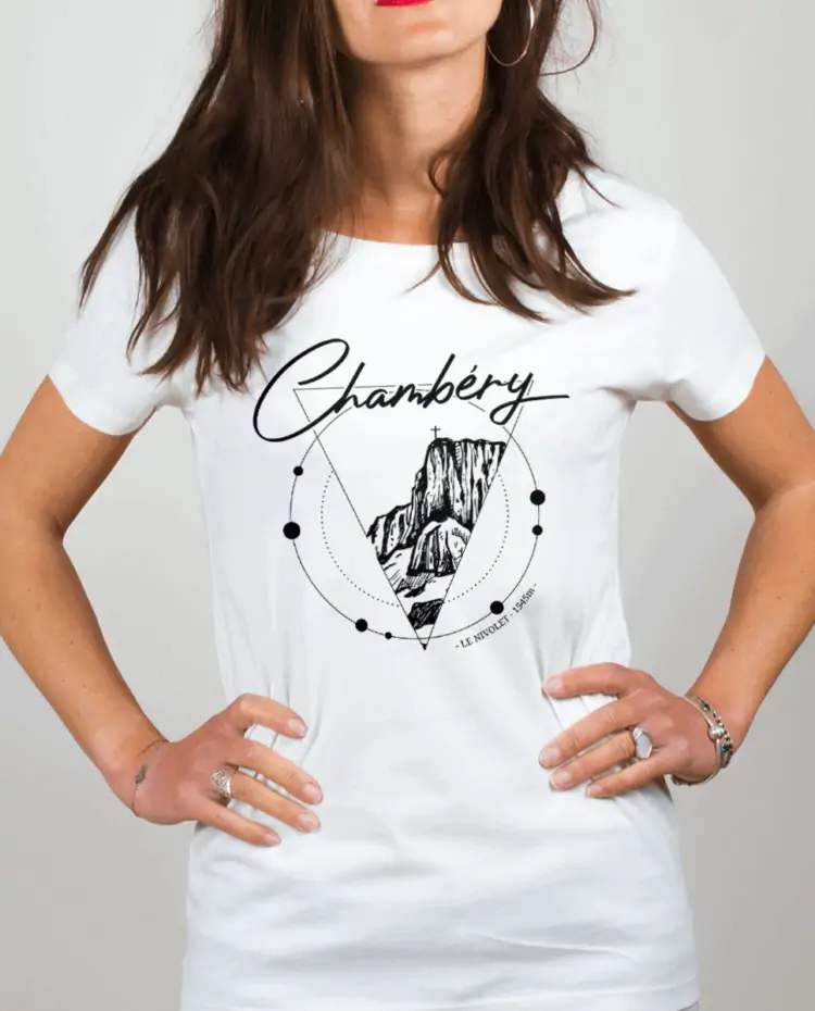 T shirt Femme Blanc Chambery le nivolet
