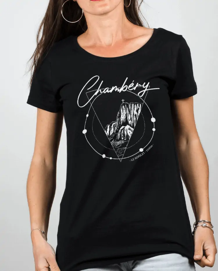 T shirt Femme Noir Chambery le nivolet