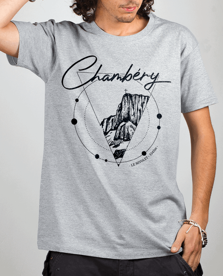 T shirt Homme Gris Chambery le nivolet