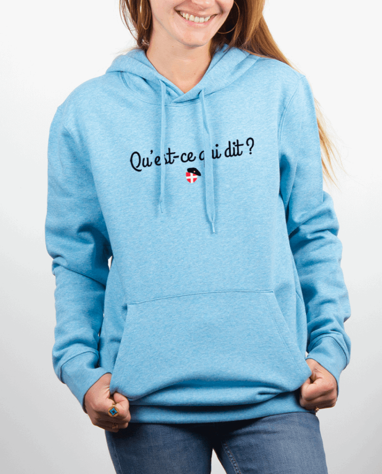 Sweat Femme Bleu Ciel quest ce qui dit