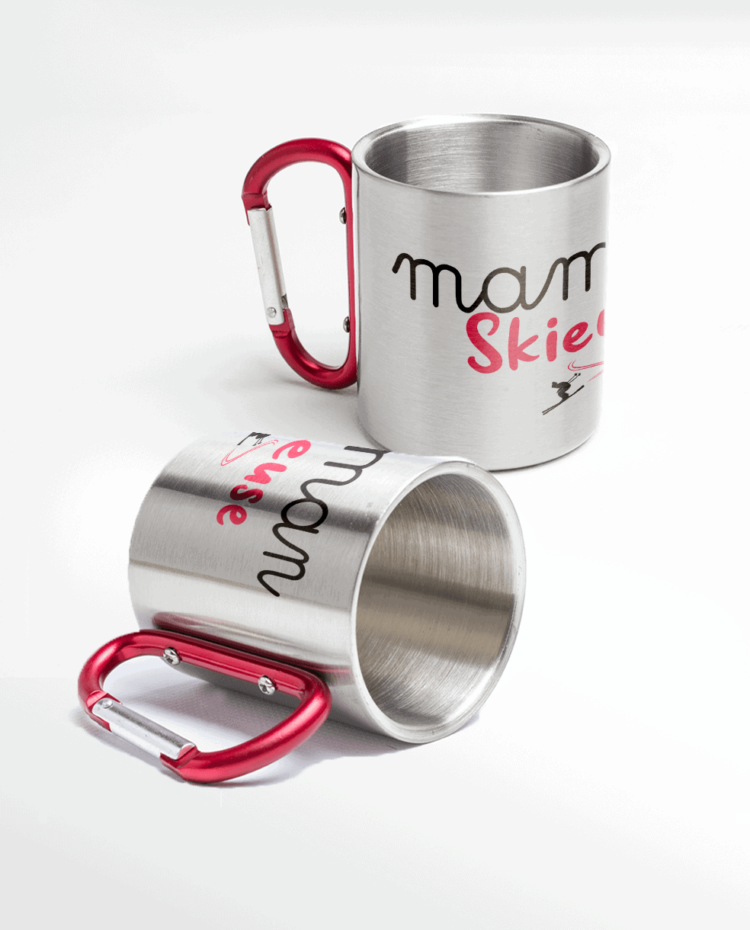 MUG INOX TREK montagne maman Skieuse