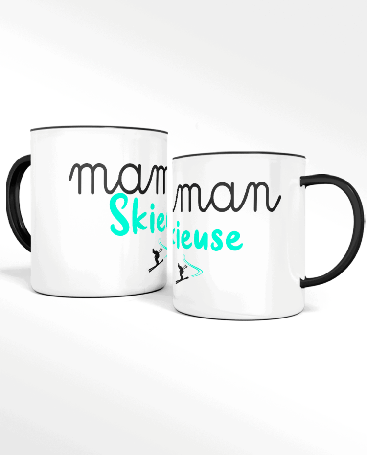 Mug CERAMIQUE montagne maman Skieuse