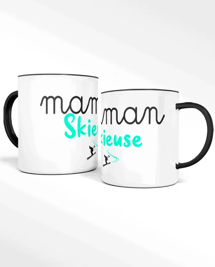 Mug CERAMIQUE montagne maman Skieuse