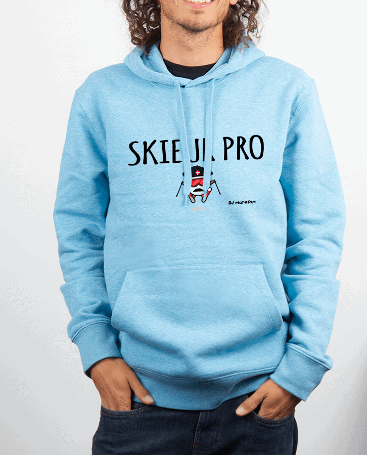 Sweat Bleu Homme Si Le Ski Alpin - Wooop Art Shop 