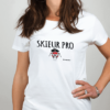 T shirt Femme Blanc Skieur Pro