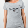 T shirt Femme Gris Skieur Pro