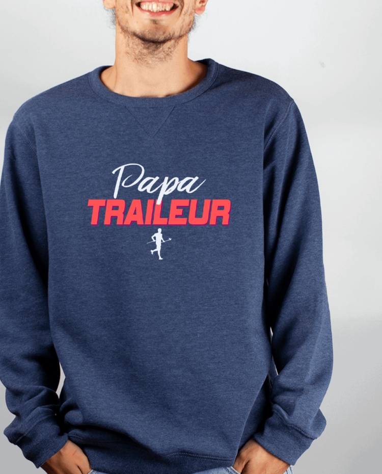 Pull Homme Bleu jean Papa traileur