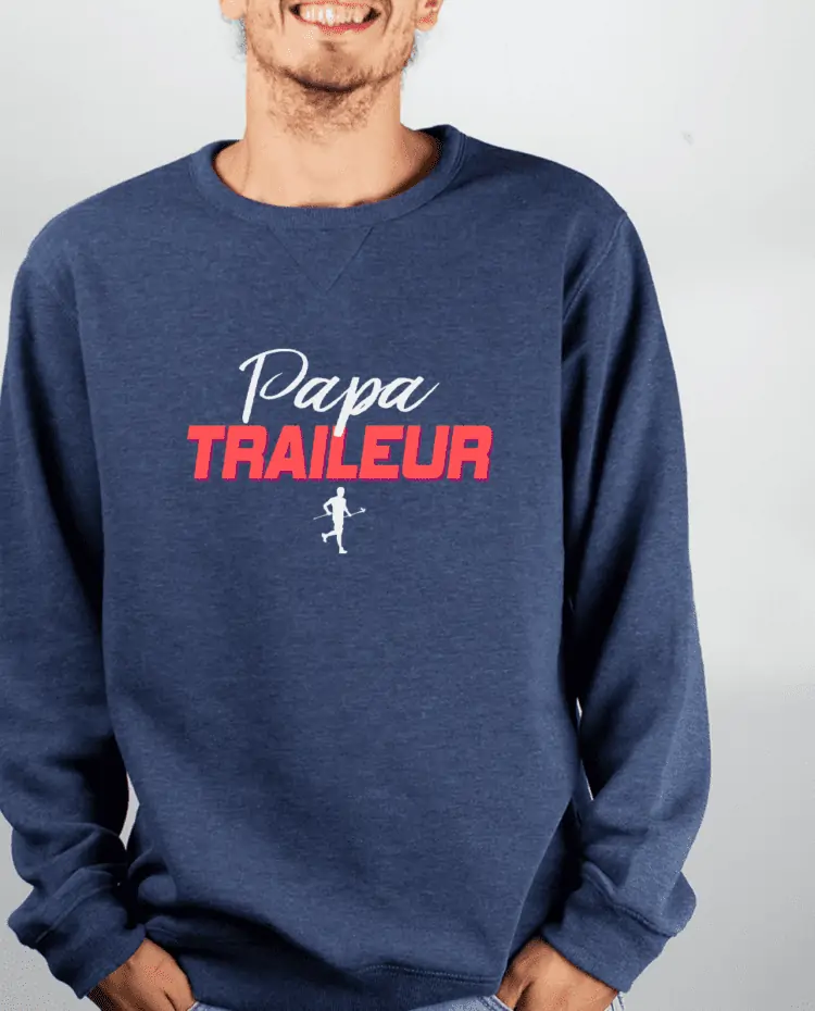 Pull Homme Bleu jean Papa traileur