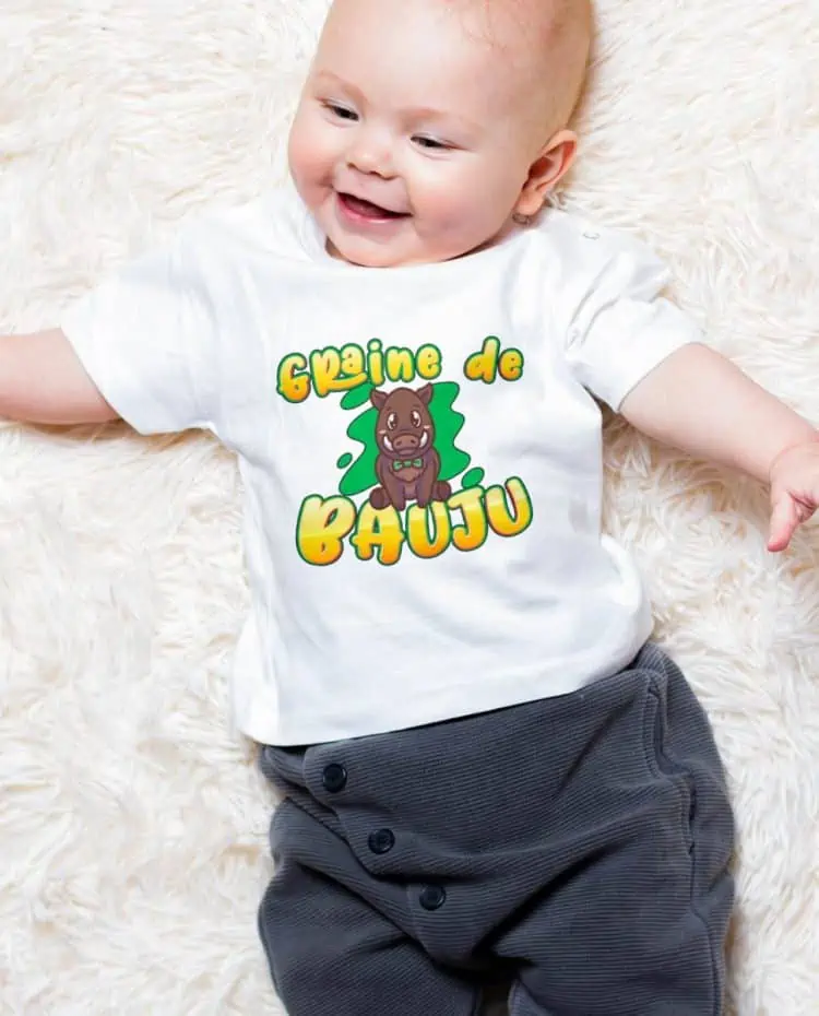 T shirt Blanc BEBE Graine de bauju