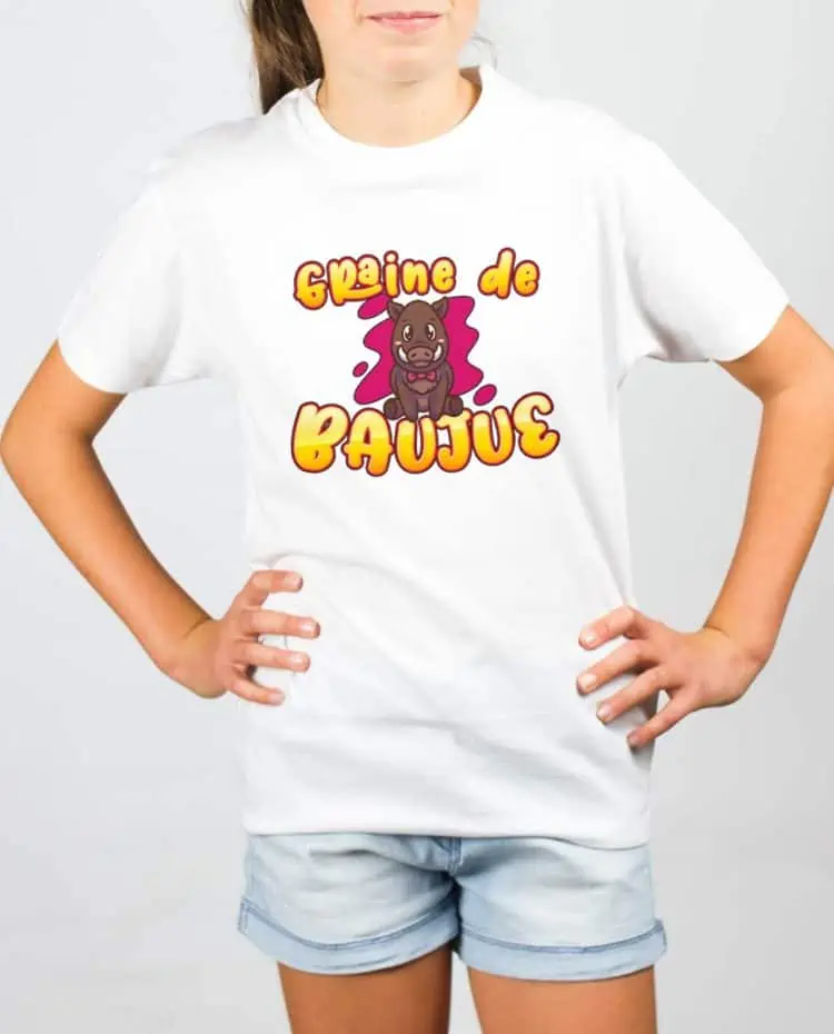 T shirt Blanc enfant Graine de baujue
