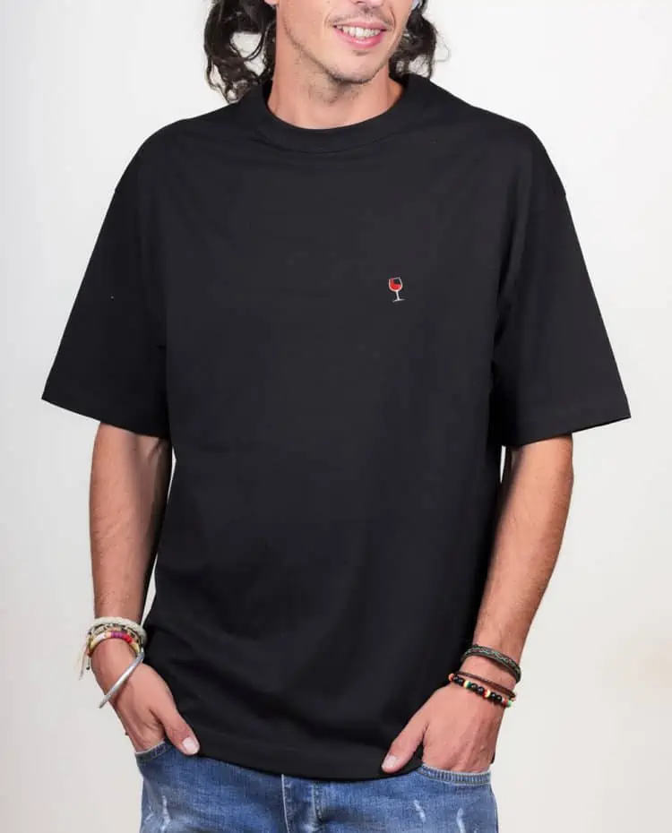 Les savoyards t shrt brode Oversize homme Noir VIN