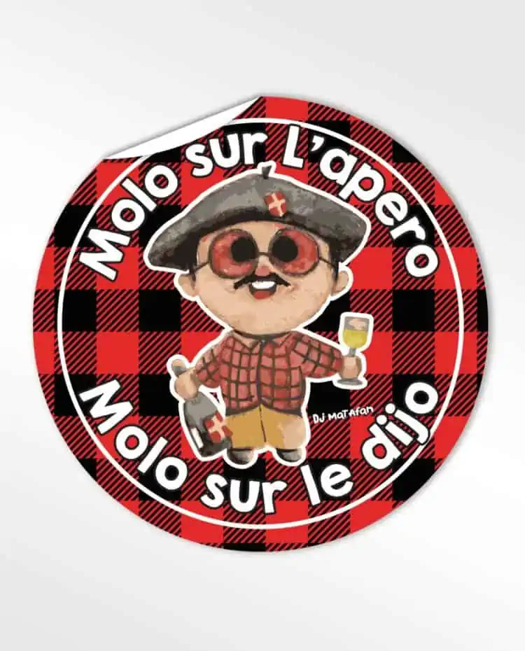 Stickers autocollant les savoyards molo sur lapero