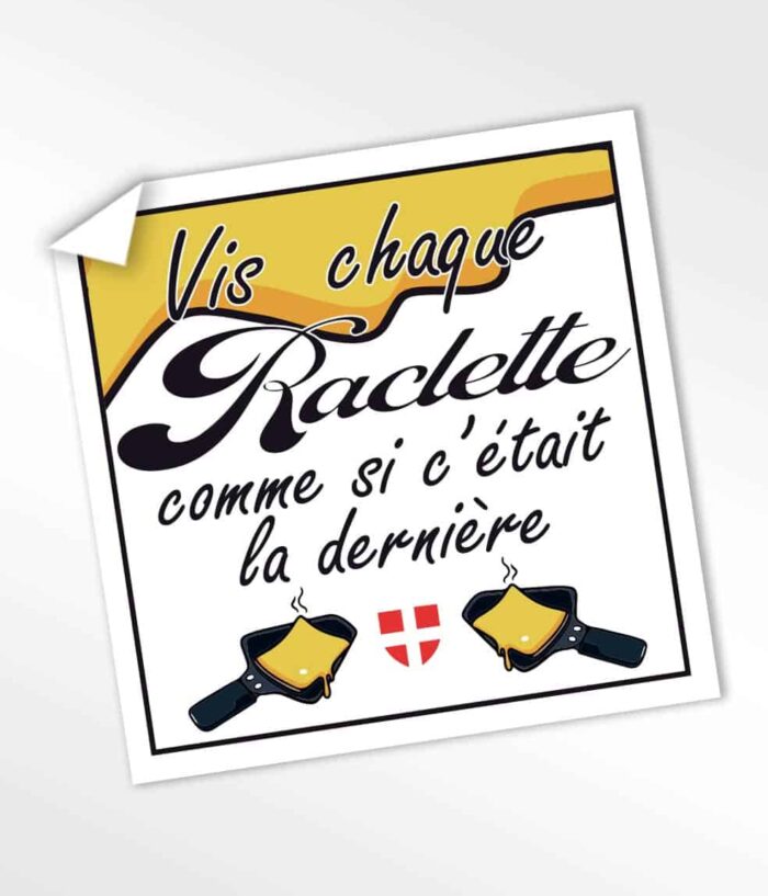 Stickers autocollant les savoyards vis chaque raclette