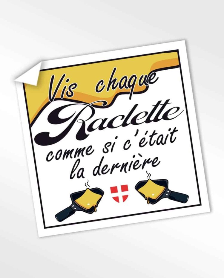 Stickers autocollant les savoyards vis chaque raclette