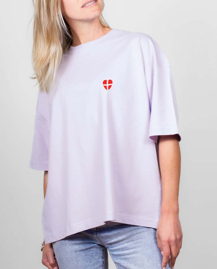 les savoyards t shirt Oversize Femme Lilas drapeau blason de savoie