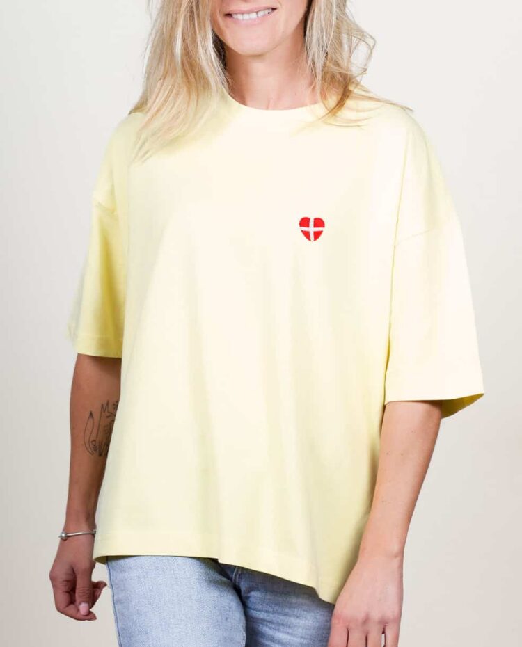 les savoyards t shirt Oversize Femme jaune drapeau blason de savoie