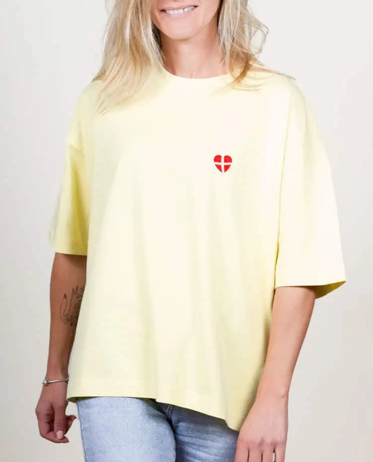 les savoyards t shirt Oversize Femme jaune drapeau blason de savoie