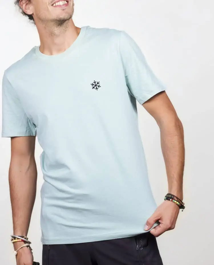 t shirt bio homme jade Flocon de neige