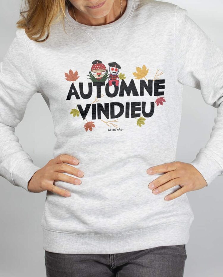 Pull Femme Blanc DJ Matafan Automne vindieu