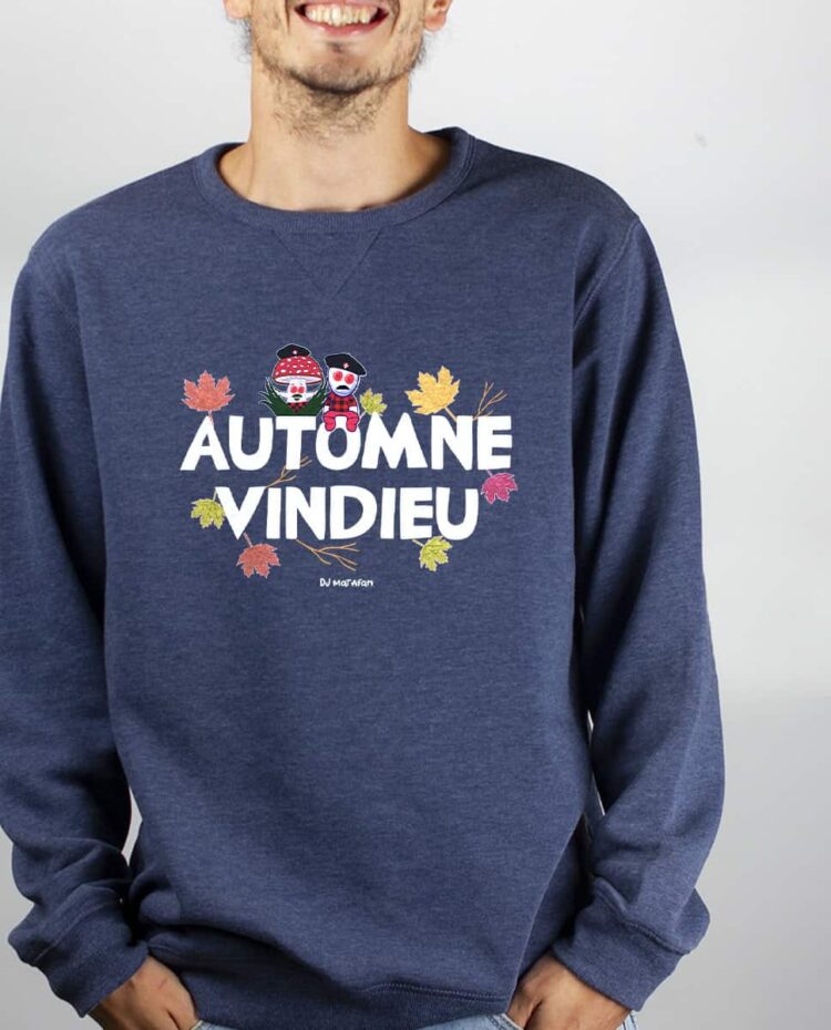 Pull Homme Bleu jean DJ Matafan Automne vindieu