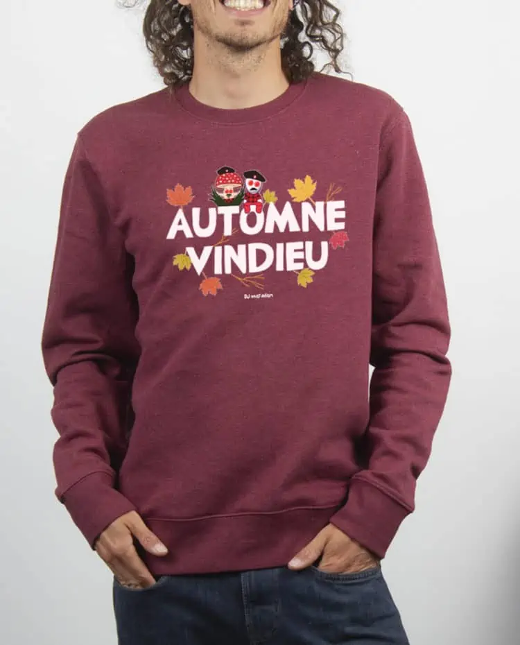 Pull Homme rouge Bordeau DJ Matafan Automne vindieu