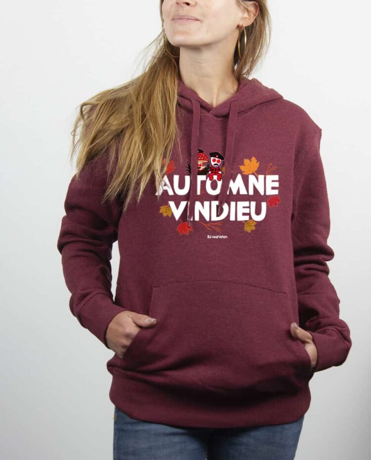 Sweat Femme Bordeau DJ Matafan Automne vindieu