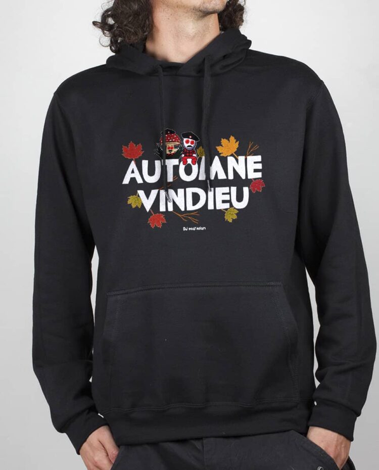 Sweat Homme Noir DJ Matafan Automne vindieu