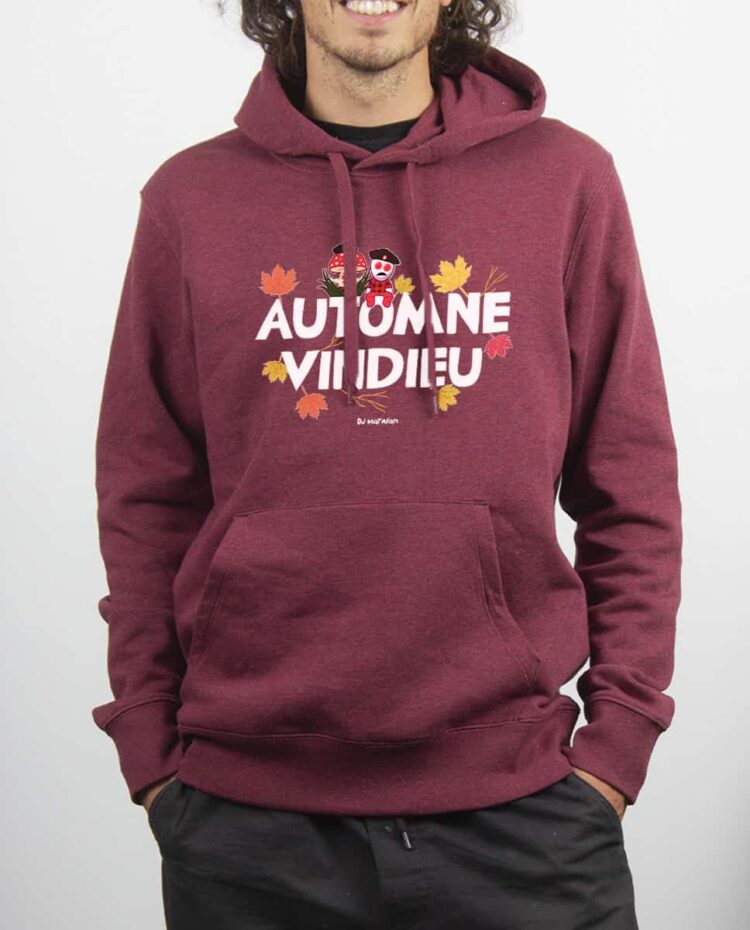 Sweat Homme Rouge bordeau DJ Matafan Automne vindieu