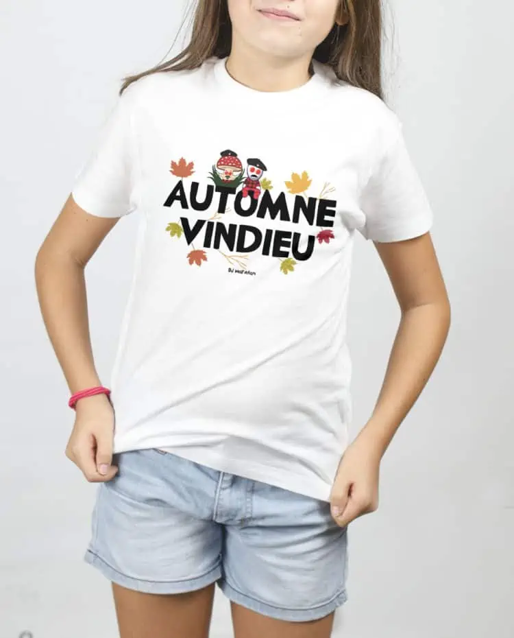 T SHIRT FILLE BLANC dj matafan automne vindieu