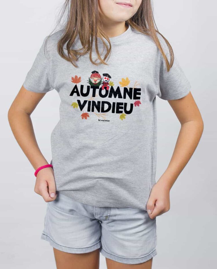 T SHIRT FILLE GRIS dj matafan automne vindieu