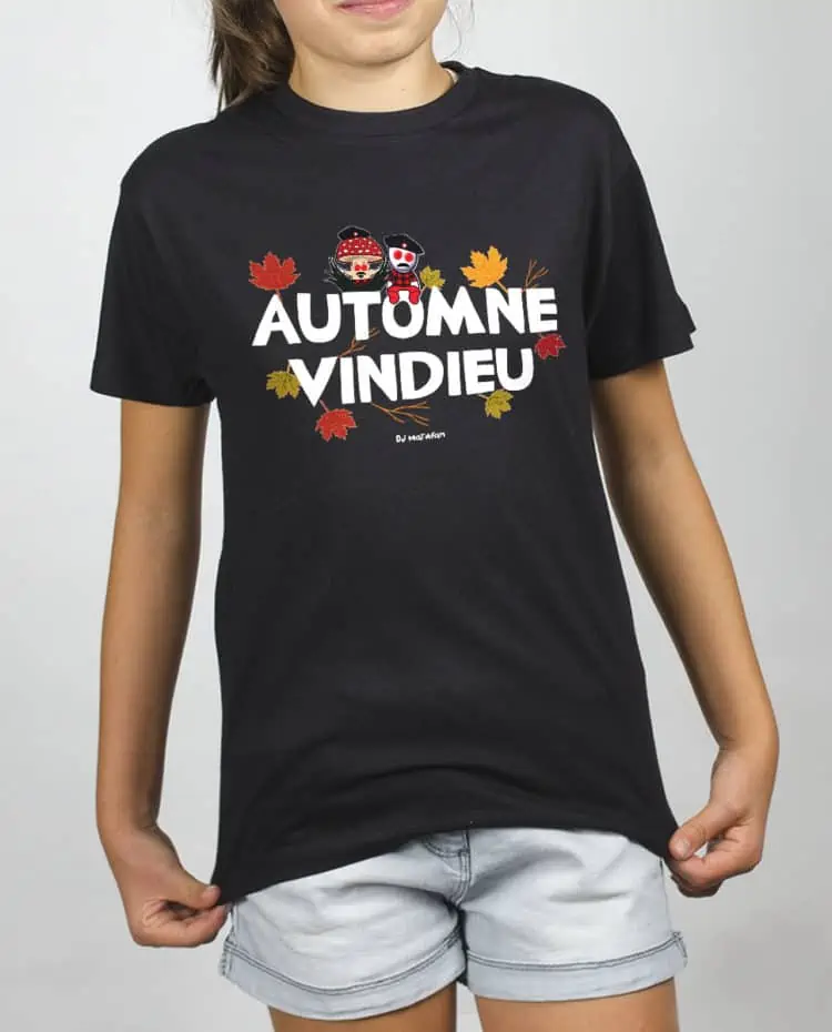 T SHIRT FILLE NOIR dj matafan automne vindieu