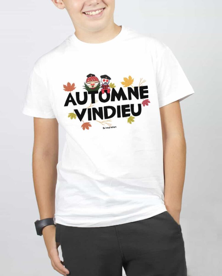 T SHIRT GARCON BLANC dj matafan automne vindieu