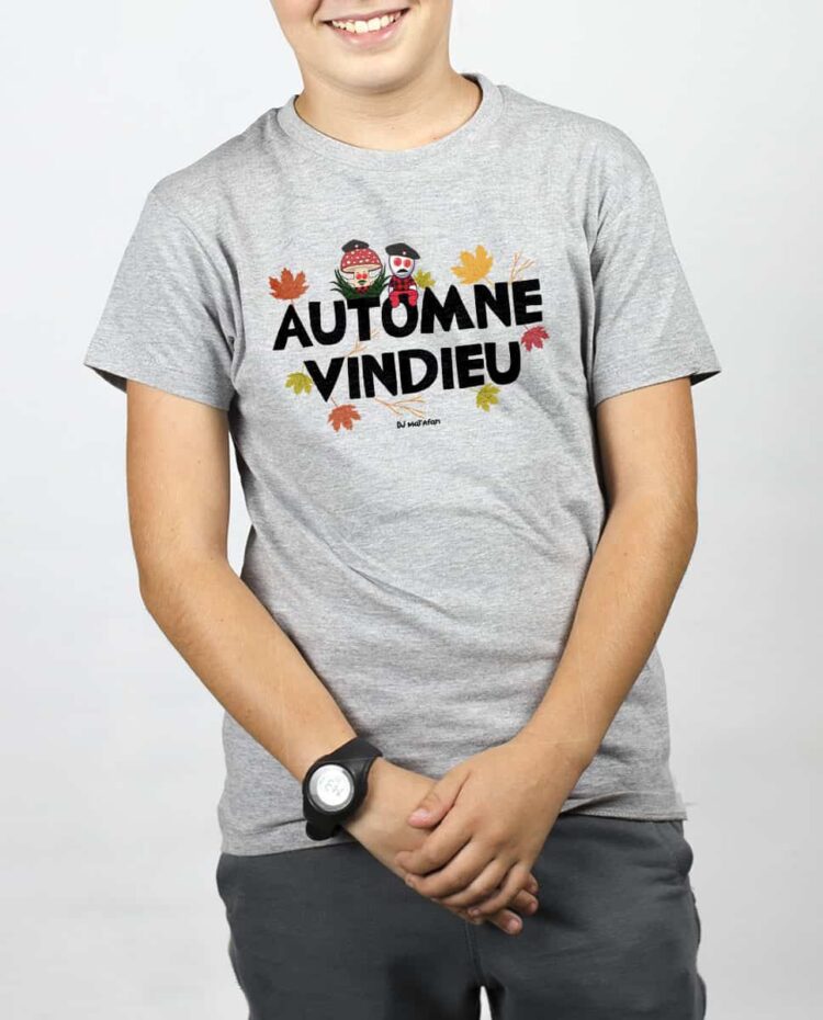 T SHIRT GARCON GRIS dj matafan automne vindieu